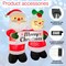 GOOSH 7FT Santa and Mrs. Claus Inflatable Holding “Happy Holidays” Sign with LED Lights
